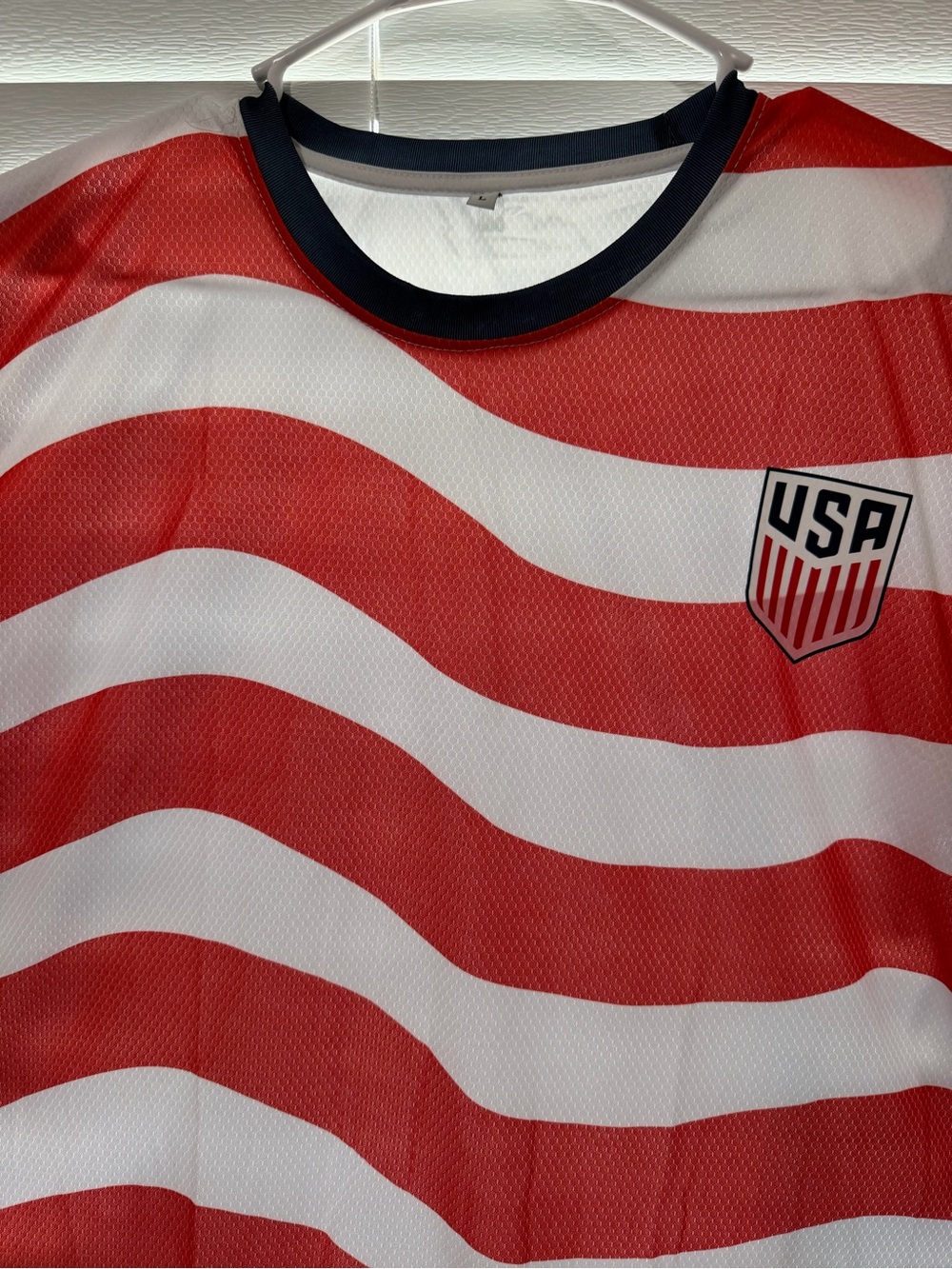 USA Red & White Striped Soccer Tee - Picture 4 of 8